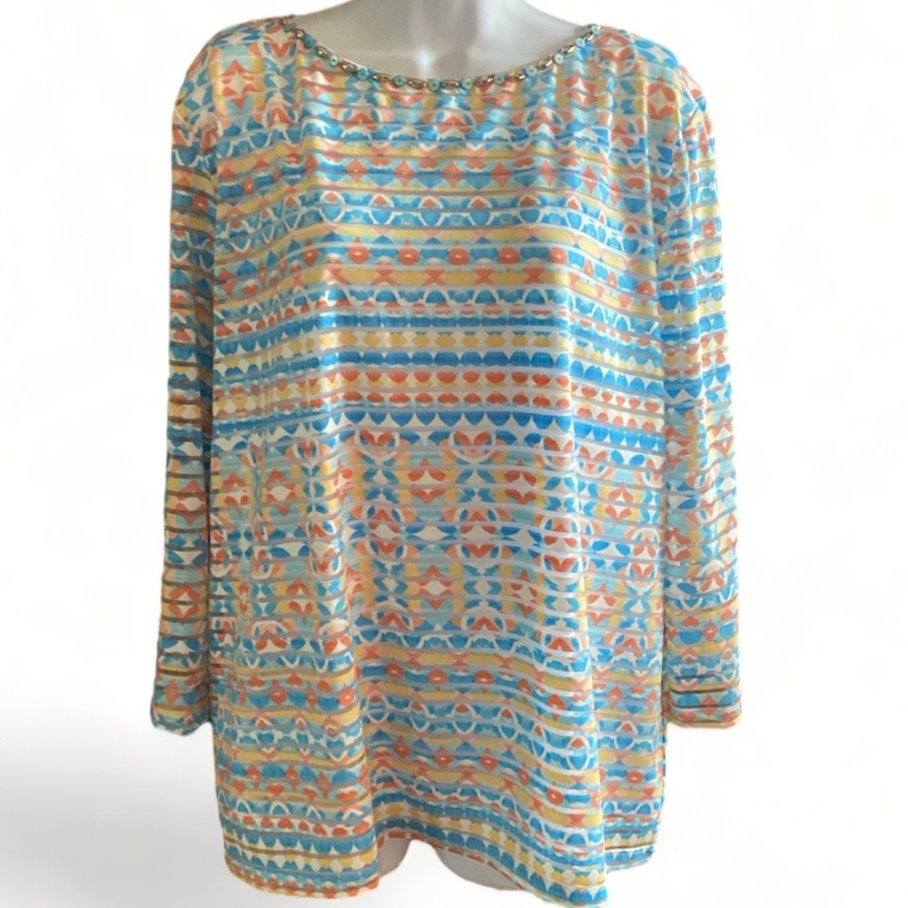 RUBY Rd Embellished Collar Top - Picture 2 of 9